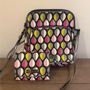 ✨ HOST PICK✨Vera Bradley Multicolor Moondrops Crossbody Bag and Wallet Set